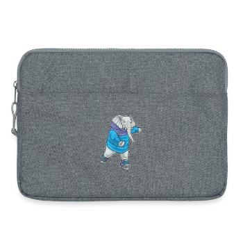 Patins à glace éléphant - Sacoche pour ordinateur portable 15 pouces - gris chiné - Devant