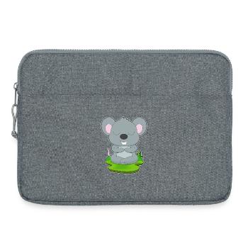 Mouse Yoga Fitness Meditation - Laptop bag 15" - heather grey - Front