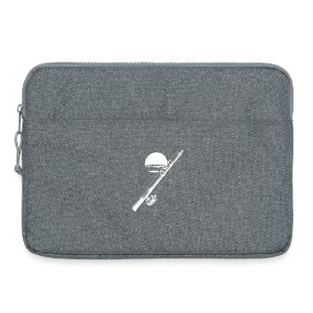 Graphique de pêche - Sacoche pour ordinateur portable 15 pouces - gris chiné - Devant