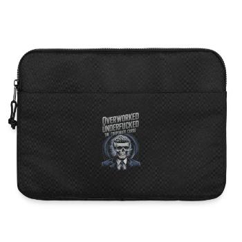 Overworked & Underfu***d- Corporate Skeleton Humor - Laptop bag 15" - black - Front