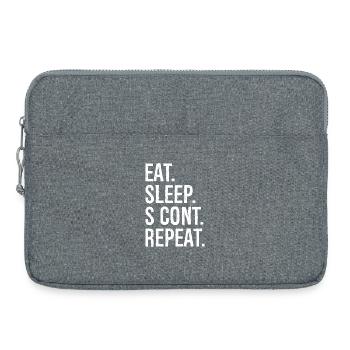eat sleep s cont repeat - Laptoptasche 15" - Grau meliert - Vorne