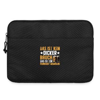 Feinkostgewölbe – Lustiges Shirt für Bauchliebhabe - Laptoptasche 15" - Schwarz - Vorne
