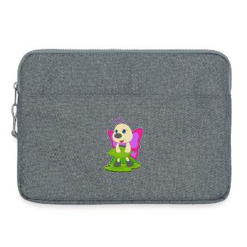 Feuille de papillon - Sacoche pour ordinateur portable 15 pouces - gris chiné - Devant