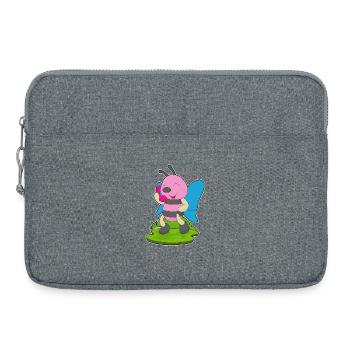 Butterfly Phone - Laptop bag 15" - heather grey - Front