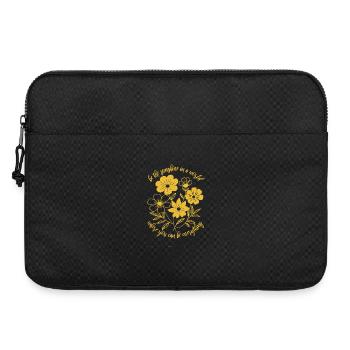 Blumen - Frühling - Soyez le soleil - Spruch - Sacoche pour ordinateur portable 15 pouces - noir - Devant