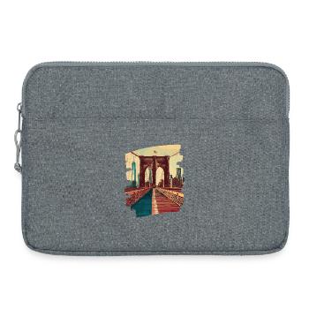 Pont de Brooklyn - Sacoche pour ordinateur portable 15 pouces - gris chiné - Devant
