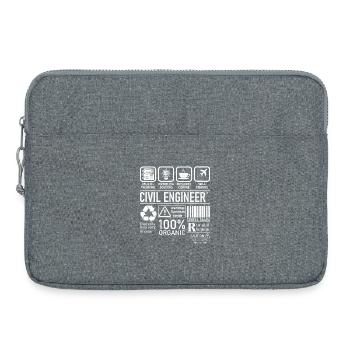 Ingénieur civil multitâche résolution de problèmes - Sacoche pour ordinateur portable 15 pouces - gris chiné - Devant