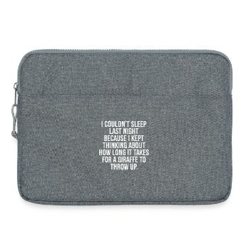 I couldn't sleep last night because I kept think - Laptop bag 15" - heather grey - Front