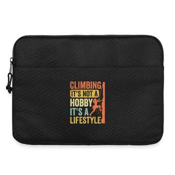Klettern - es ist kein Hobby. Es ist ein Lebensstil - Laptoptasche 15" - Schwarz - Vorne