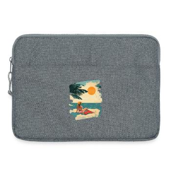 Sommer Strand Retro - Laptoptasche 15" - Grau meliert - Vorne