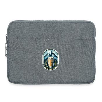 Berg Panorama mit Bierglas - Laptoptasche 15" - Grau meliert - Vorne