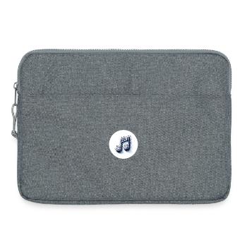 Musikalische Noten in kreativer Gestaltung - Laptoptasche 15" - Grau meliert - Vorne
