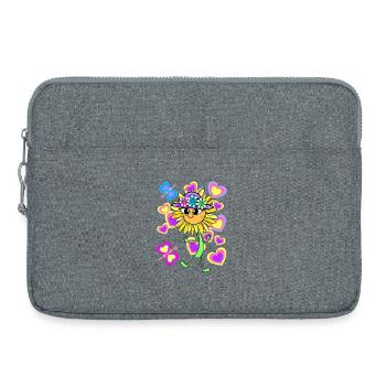 Sunflower Sunflower Heart Hearts Kids Child - Laptop bag 15" - heather grey - Front