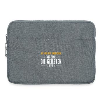J’ai regardé autour de moi, nous sommes les plus chauds ici - Sacoche pour ordinateur portable 15 pouces - gris chiné - Devant