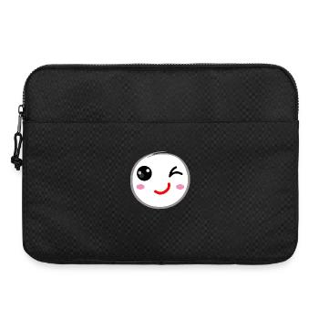 Clin d’œil sourire - Sacoche pour ordinateur portable 15 pouces - noir - Devant