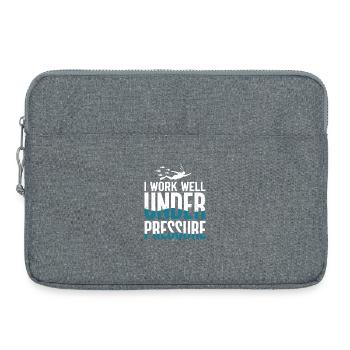 Plongée Je travaille bien sous pression Plongeur Plongée - Sacoche pour ordinateur portable 15 pouces - gris chiné - Devant