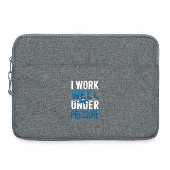 Plongée Je travaille bien sous pression Plongeur Plongée - Sacoche pour ordinateur portable 15 pouces - gris chiné - Devant