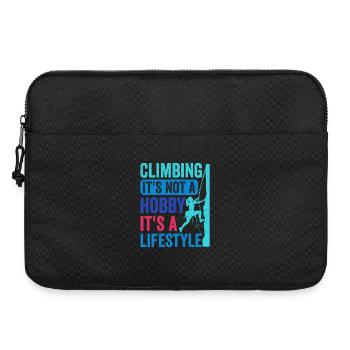 Climbing - It's Not a Hobby. It's a Lifestyle - Laptop bag 15" - black - Front
