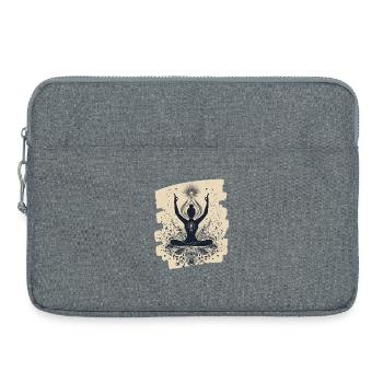 Yoga Namaste Méditation - Sacoche pour ordinateur portable 15 pouces - gris chiné - Devant
