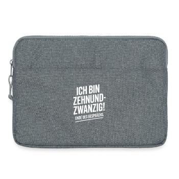 Zehnundzwanzig Dreißig Geschenk Für 30. Geburtstag - Laptoptasche 15" - Grau meliert - Vorne