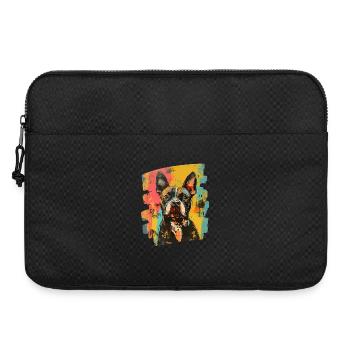 Bulldog Fighting Dog - Laptop bag 15" - black - Front