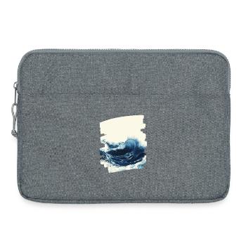 Waves and sea - Laptop bag 15" - heather grey - Front