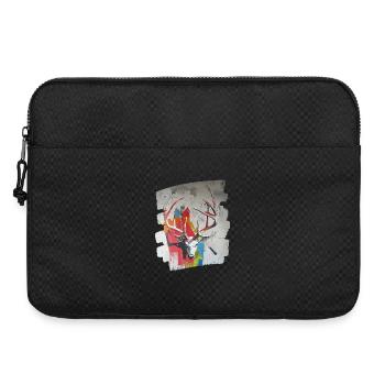 Deer with antlers - Laptop bag 15" - black - Front