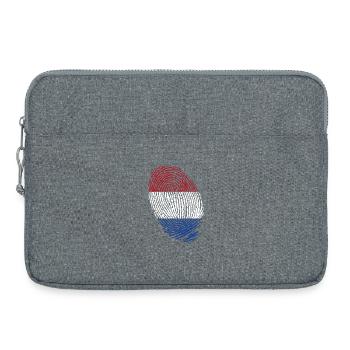 Empreintes digitales du drapeau néerlandais - Sacoche pour ordinateur portable 15 pouces - gris chiné - Devant