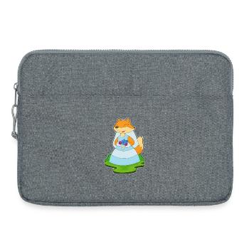 Fuchs Braut Schleier Hochzeit - Laptoptasche 15" - Grau meliert - Vorne
