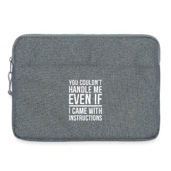 you couldn't even if I came with instructions - Laptoptasche 15" - Grau meliert - Vorne