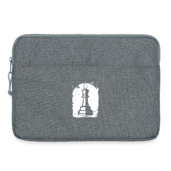 Dessin de pièces d’échecs - Sacoche pour ordinateur portable 15 pouces - gris chiné - Devant