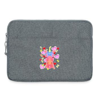 Unicorn Retro Unicorns Kids Child Baby Hearts - Laptop bag 15" - heather grey - Front