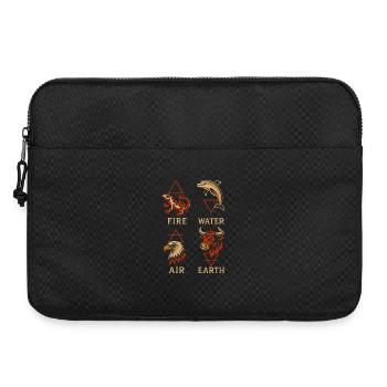 Symboles d’animaux alchimiques | L’art des quatre éléments - Sacoche pour ordinateur portable 15 pouces - noir - Devant