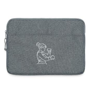 Kickboxing Fille Croquis - Sacoche pour ordinateur portable 15 pouces - gris chiné - Devant