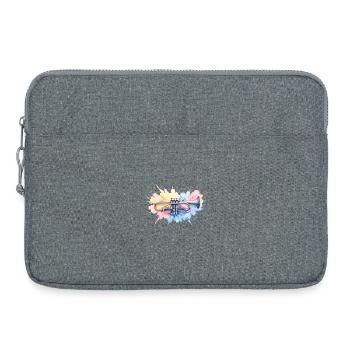 Colorful Trumpet Watercolor Watercolor Paint Splash - Laptop bag 15" - heather grey - Front