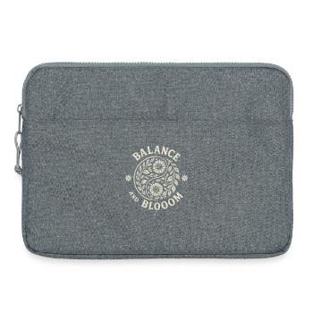 Gleichgewicht und Düsternis Florale Yin Yang Kunst - Laptoptasche 15" - Grau meliert - Vorne