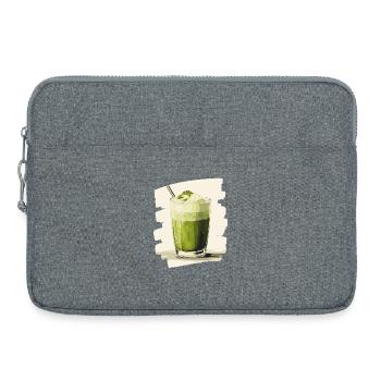 Matcha Latte Lover Thé vert - Sacoche pour ordinateur portable 15 pouces - gris chiné - Devant