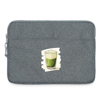 Matcha Latte Lover Thé vert - Sacoche pour ordinateur portable 15 pouces - gris chiné - Devant