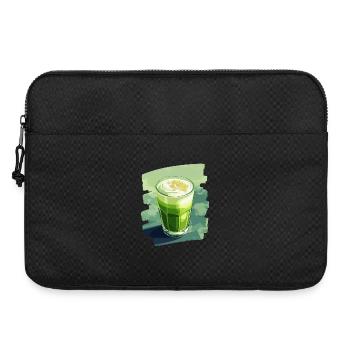 Matcha Latte Liebhaber Grüntee - Laptoptasche 15" - Schwarz - Vorne