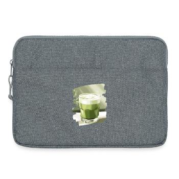 Matcha Latte Liebhaber Grüntee - Laptoptasche 15" - Grau meliert - Vorne