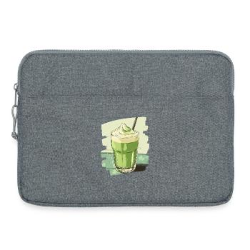 Matcha Latte Lover Thé vert - Sacoche pour ordinateur portable 15 pouces - gris chiné - Devant