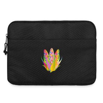 Farbenfrohes Gemüse-Mais Design im Pop-Art-Stil - Laptoptasche 15" - Schwarz - Vorne