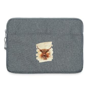 Bovins écossais des Highlands - Sacoche pour ordinateur portable 15 pouces - gris chiné - Devant