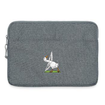 Duck Yoga Fitness Gymnastics - Laptop bag 15" - heather grey - Front