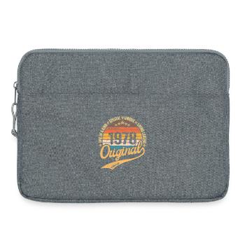 Rétro Vintage né en 1978 Millésime 1978 - Sacoche pour ordinateur portable 15 pouces - gris chiné - Devant