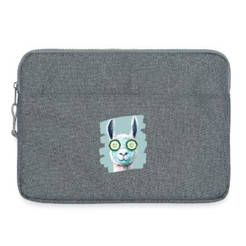 Lama Alpaka Beauty Selfcare Maske - Laptoptasche 15" - Grau meliert - Vorne