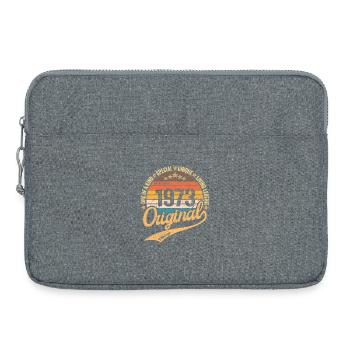 Rétro Vintage né en 1973 Millésime 1973 - Sacoche pour ordinateur portable 15 pouces - gris chiné - Devant