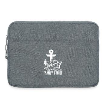 Croisière en famille - Sacoche pour ordinateur portable 15 pouces - gris chiné - Devant