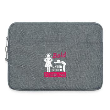Bald Unter Neuer Fuhrung - Laptop bag 15" - heather grey - Front