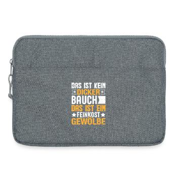 Das ist kein dicker Baucher - Laptoptasche 15" - Grau meliert - Vorne